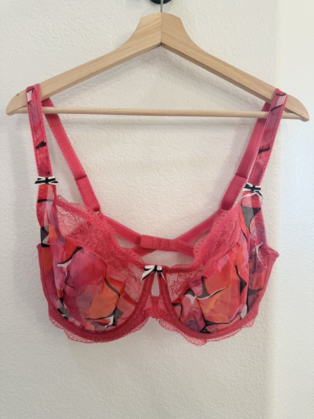 Freya Women's Size 36H US Hot House Underwire Padded Half Cup Bra 2533 Pink